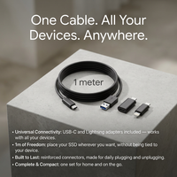 Extra langes USB-C-Kabel — 1 m Bewegungsfreiheit